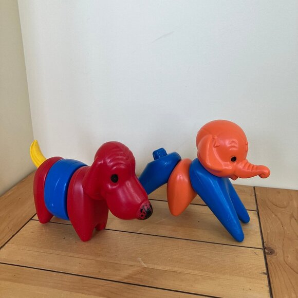 Tupperware Zoo It Yourself Dog Elephant Mix Match Toys Vintage Tuppertoy Canada - Picture 6 of 13